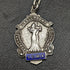 Around 1920 British Antique Pure Silver (925 Silver) Albert Chain 37g Medal Fob